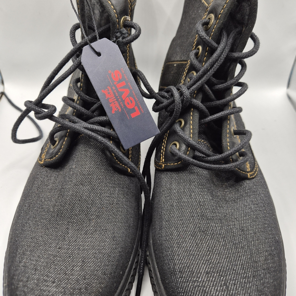 Levi's Men's Black Canvas Lace-Up Boots